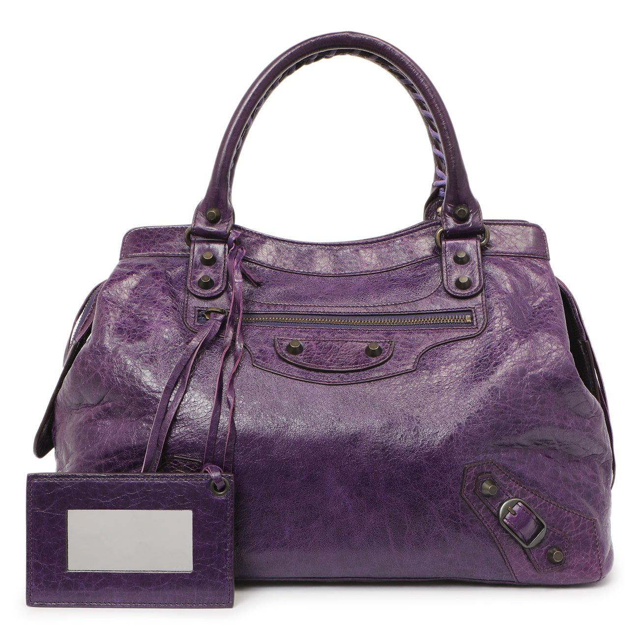 Exclusive Balenciaga Violet Chevre Step — Front View