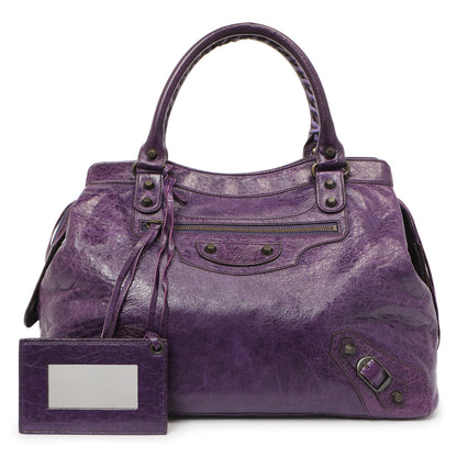 Exclusive Balenciaga Violet Chevre Step — Front View