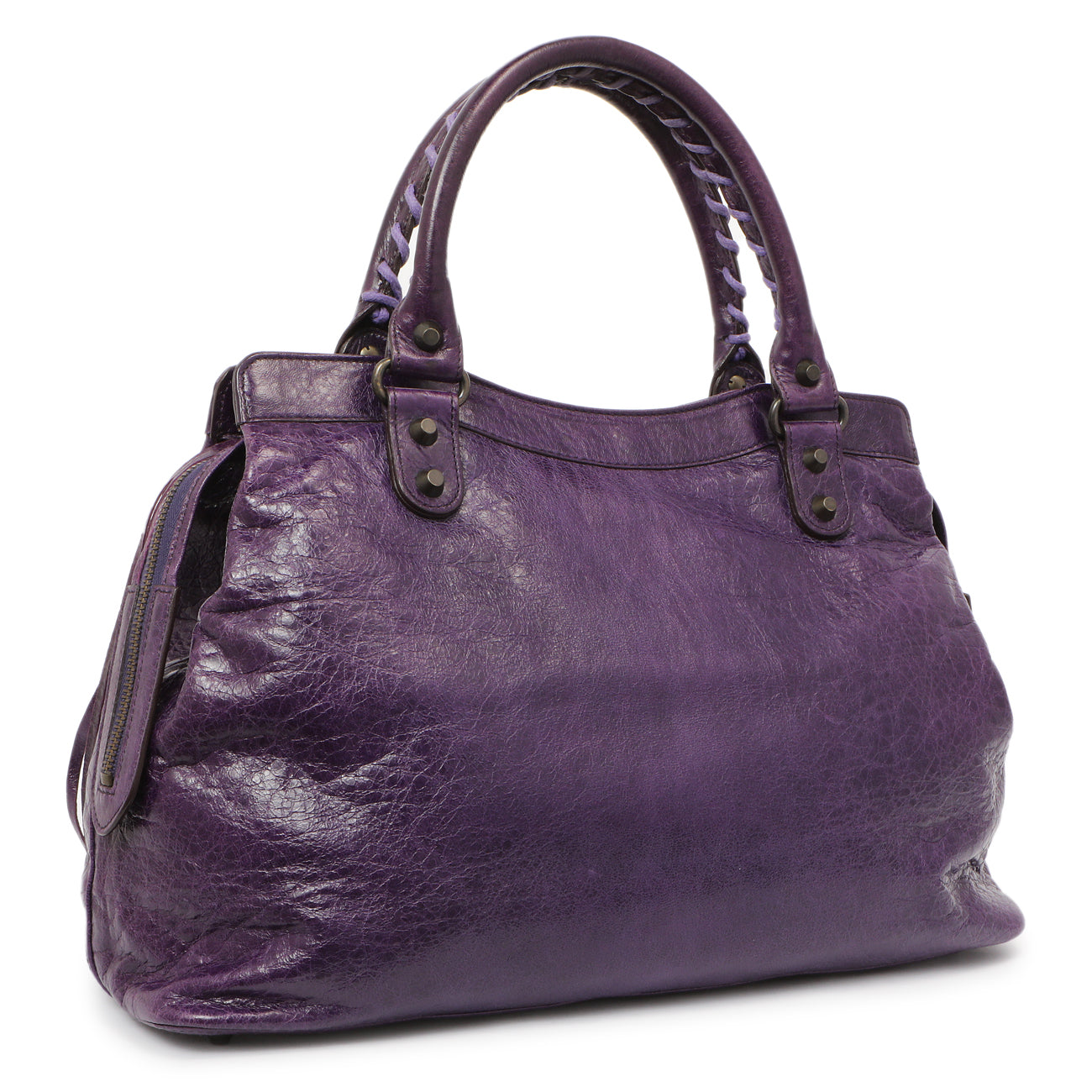 Exclusive Balenciaga Violet Chevre Step — Side View