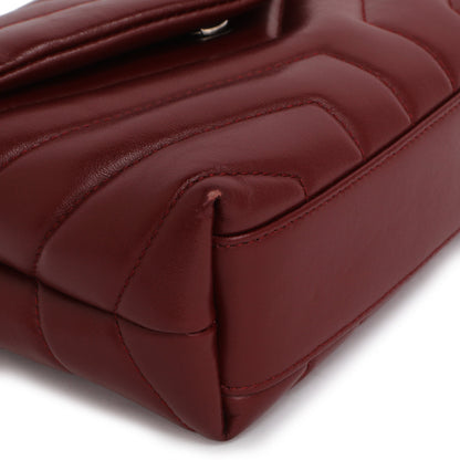 Exclusive Saint Laurent Burgundy Calfskin Monogram Toy Loulou Crossbody — Top View