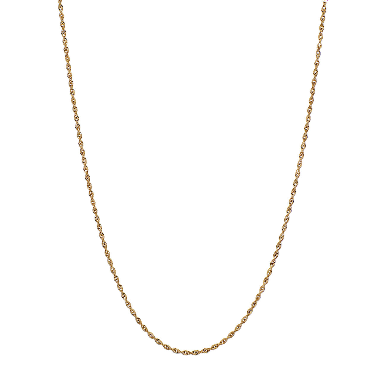 Exclusive 18K Yellow Gold Rope Chain — Front View