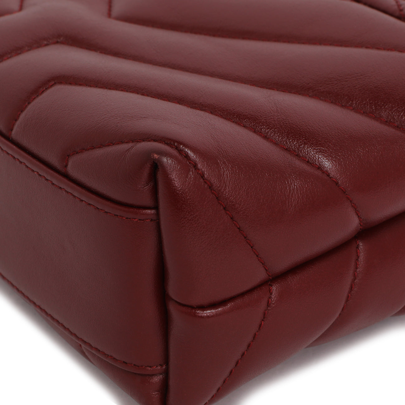 Exclusive Saint Laurent Burgundy Calfskin Monogram Toy Loulou Crossbody — Alternate View 7