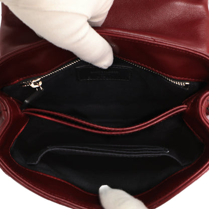 Exclusive Saint Laurent Burgundy Calfskin Monogram Toy Loulou Crossbody — Alternate View 8