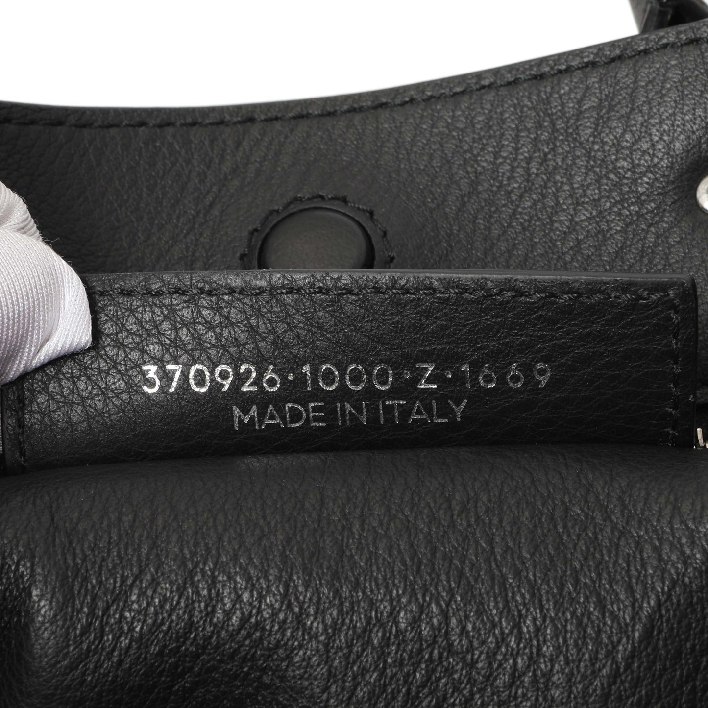 Exclusive Balenciaga Black Veau Papier A6 Zip Around Black Tote — Lifestyle View