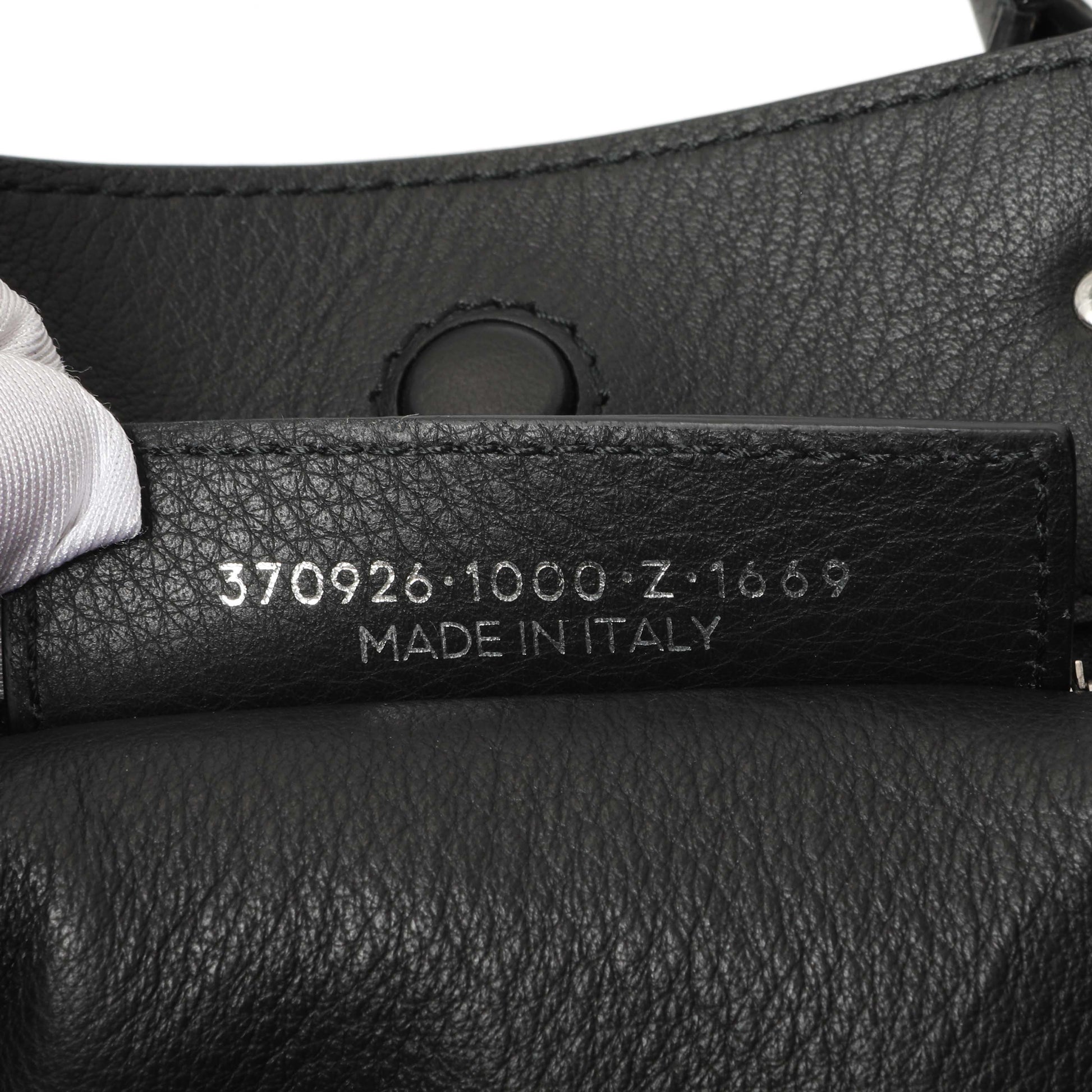 Exclusive Balenciaga Black Veau Papier A6 Zip Around Black Tote — Lifestyle View