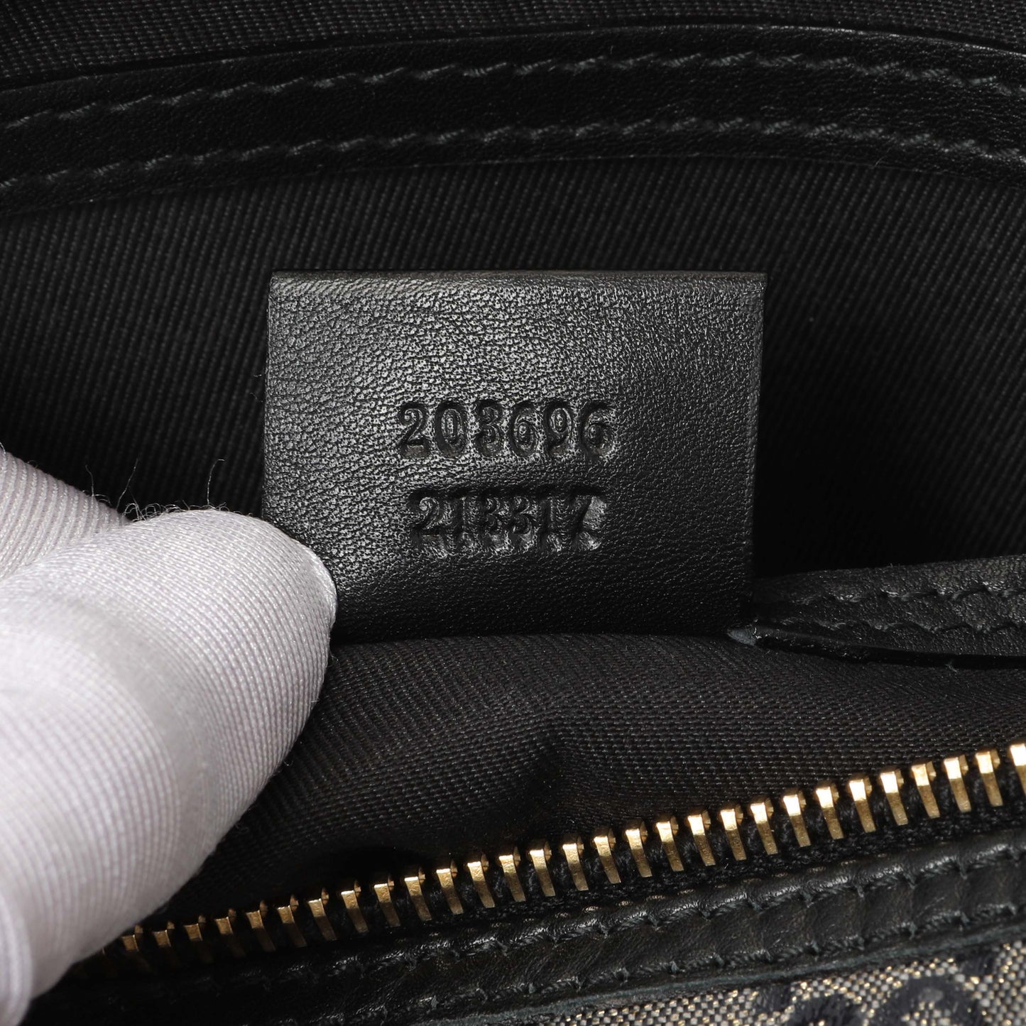 Exclusive Gucci Crystal Monogram Joy Boston Bag — Lifestyle View