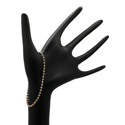 Exclusive 18K Yellow/White Gold Italian Bead Bracelet — Back View
