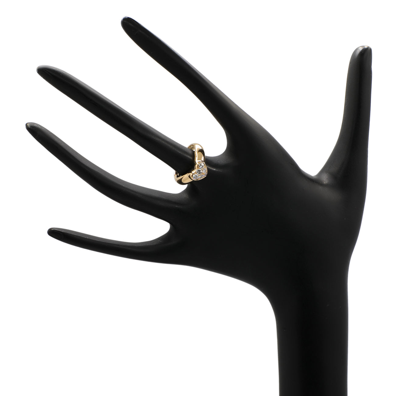 Exclusive Tiffany & Co. 18K Yellow Gold Diamond Heart Ring — Top View