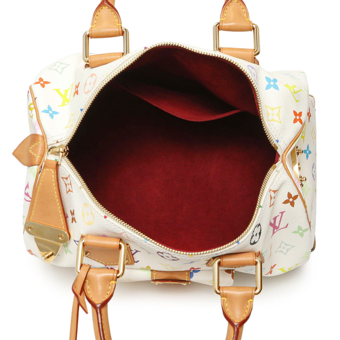 Exclusive Louis Vuitton Monogram White Multicolor Speedy 30 — Alternate View 8