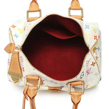 Exclusive Louis Vuitton Monogram White Multicolor Speedy 30 — Alternate View 8