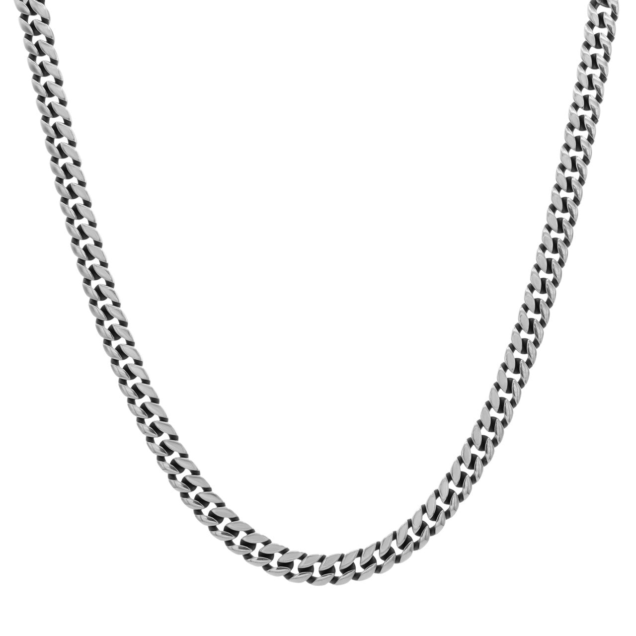 Exclusive David Yurman Sterling Silver Curb Chain Necklace — Front View