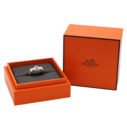 Exclusive Hermes Sterling Silver Collier De Chien Ring — Top View