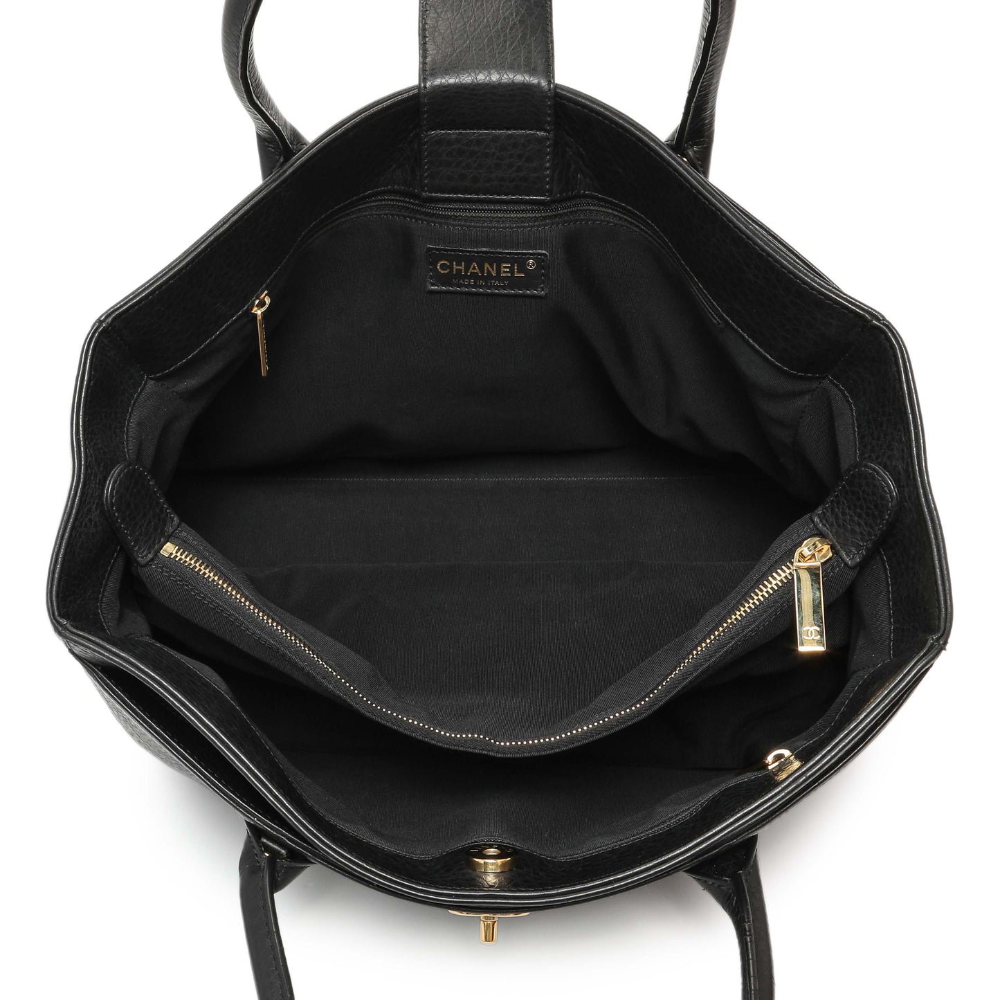 Exclusive Chanel Black Calfskin Cerf Executive Shopper Tote — Alternate View 8