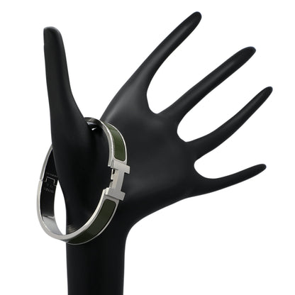 Exclusive Hermes Vert De Gris Clic HH Bracelet — Back View