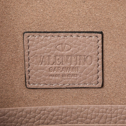 Exclusive Valentino Poudre Pebbled Calfskin Large Rockstud Envelope Pouch — Detail View