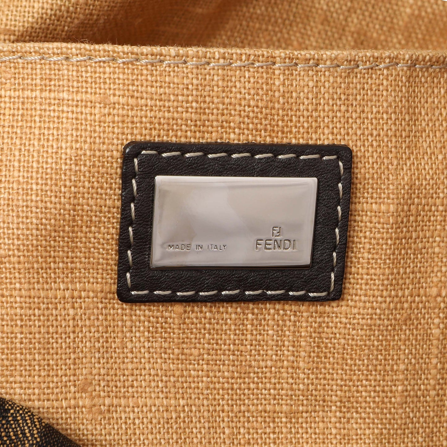 Exclusive Fendi Zucca Selleria Large Boston Bag — Alternate View 9