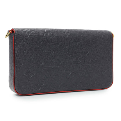 Exclusive Louis Vuitton Marine Rouge Empreinte Felicie Pochette — Back View