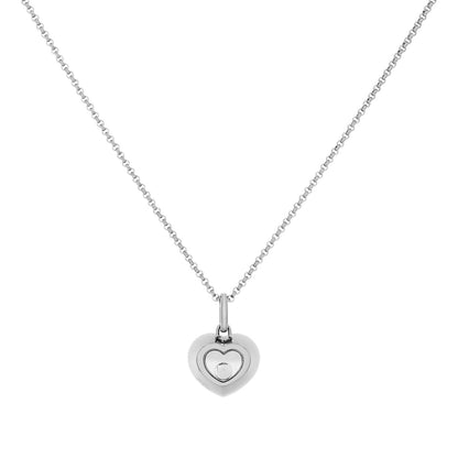 Exclusive Chopard 18K White Gold Diamond Very Chopard Pendant — Side View