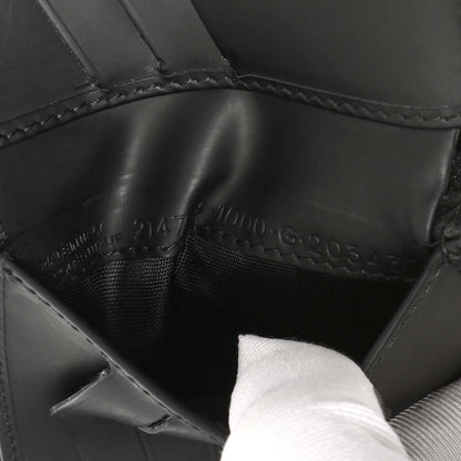 Exclusive Balenciaga Black Grid Embossed Calfskin Bifold Wallet — Lifestyle View