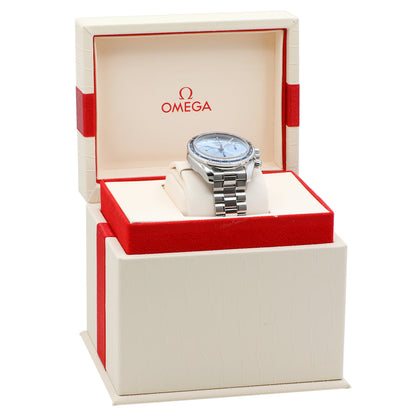 Exclusive Omega Stainless Steel Speedmaster 38 324.30.38.50.03.001 — Detail View