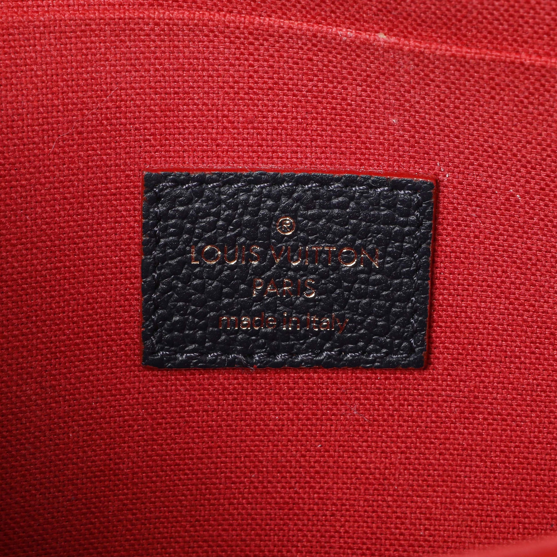 Exclusive Louis Vuitton Marine Rouge Empreinte Felicie Pochette — Lifestyle View