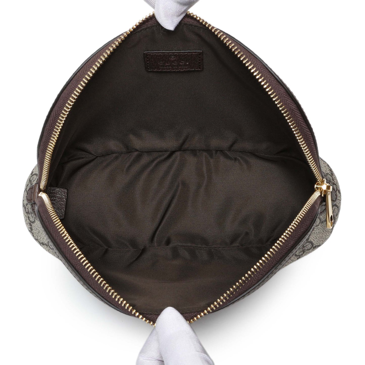 Exclusive Gucci GG Supreme Monogram Ophidia Cosmetic Case — Top View