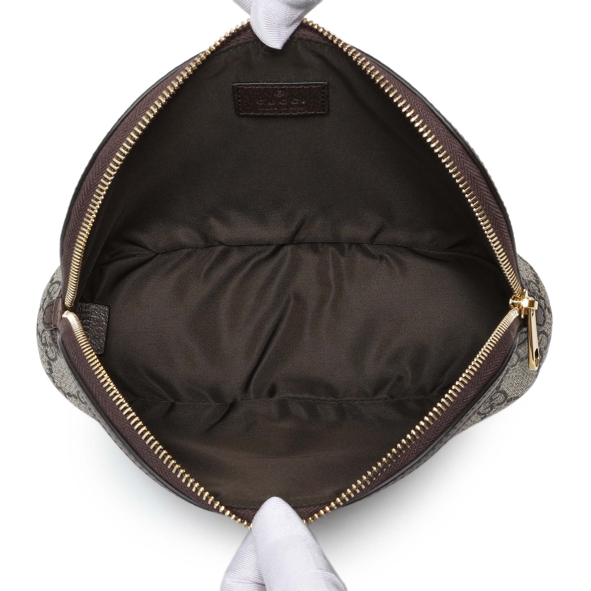 Exclusive Gucci GG Supreme Monogram Ophidia Cosmetic Case — Top View
