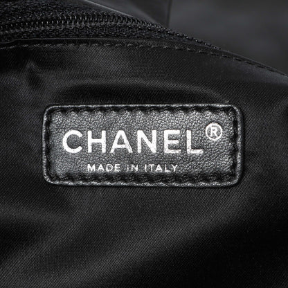 Exclusive Chanel Black Quilted Lambskin Hidden Chain Flap Bag — Detail View
