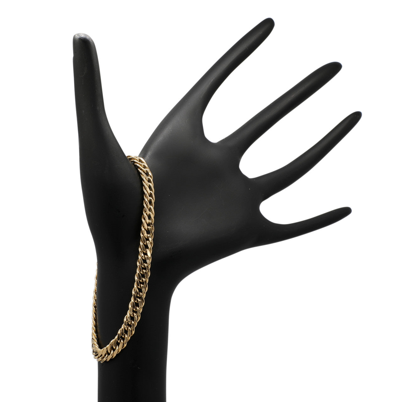 Exclusive 18K Yellow Gold Curb Link Bracelet — Back View