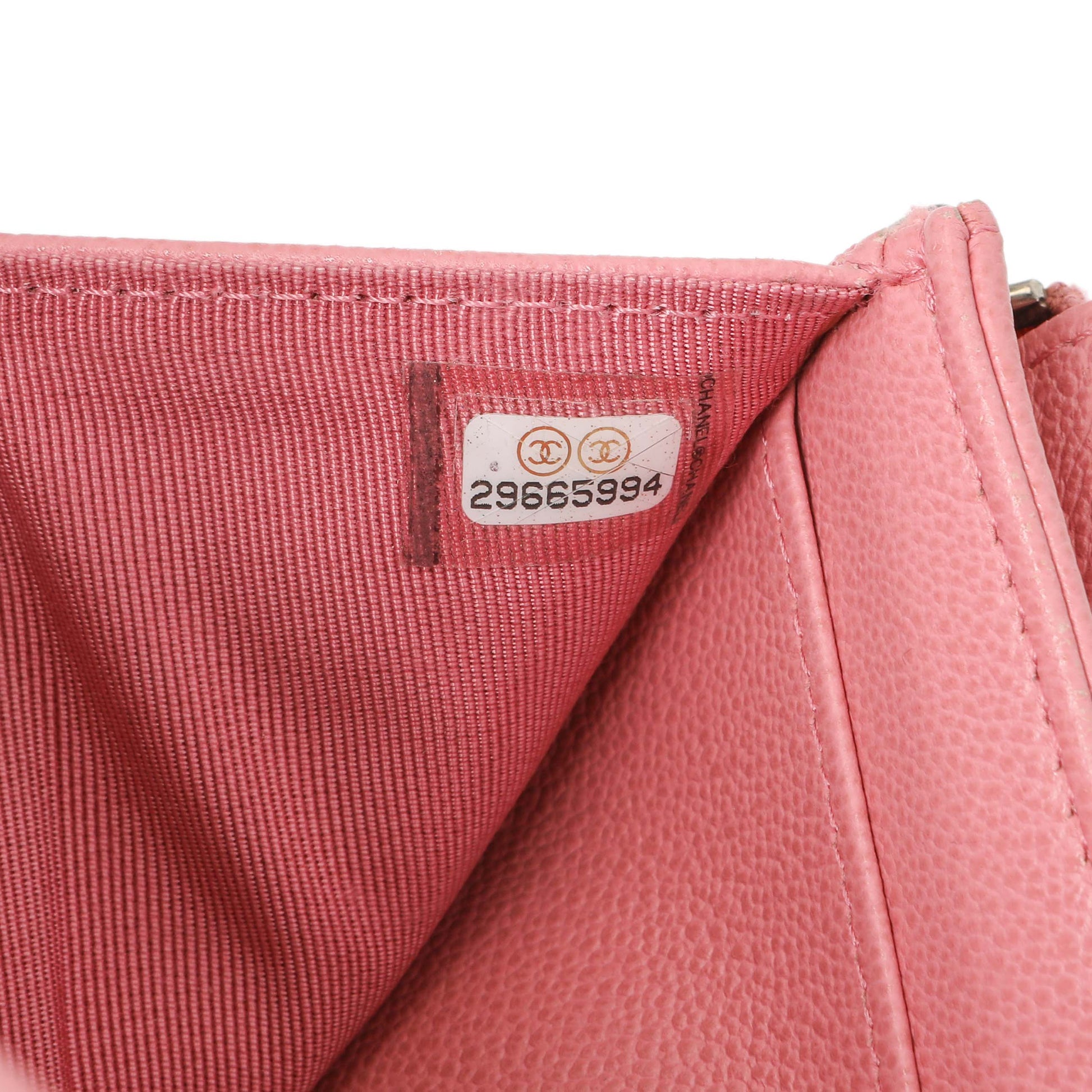 Exclusive Chanel Pink Quilted Grained Calfskin CC Box Flap Wallet — Alternate View 10