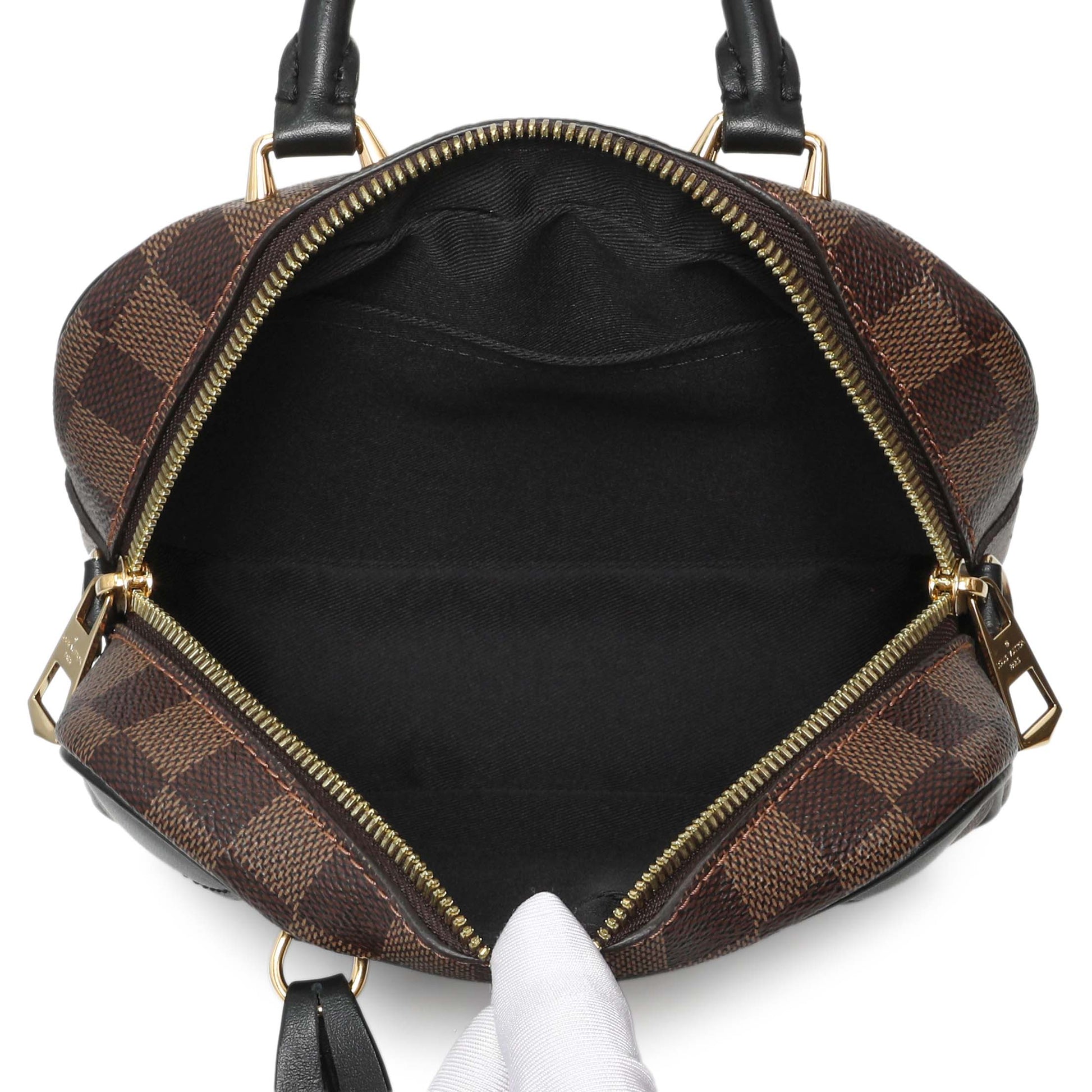 Exclusive Louis Vuitton Damier Ebene Valisette Souple BB — Top View