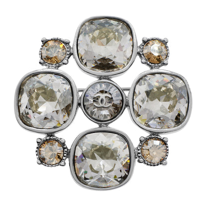 Exclusive Chanel Crystal CC Brooch — Front View