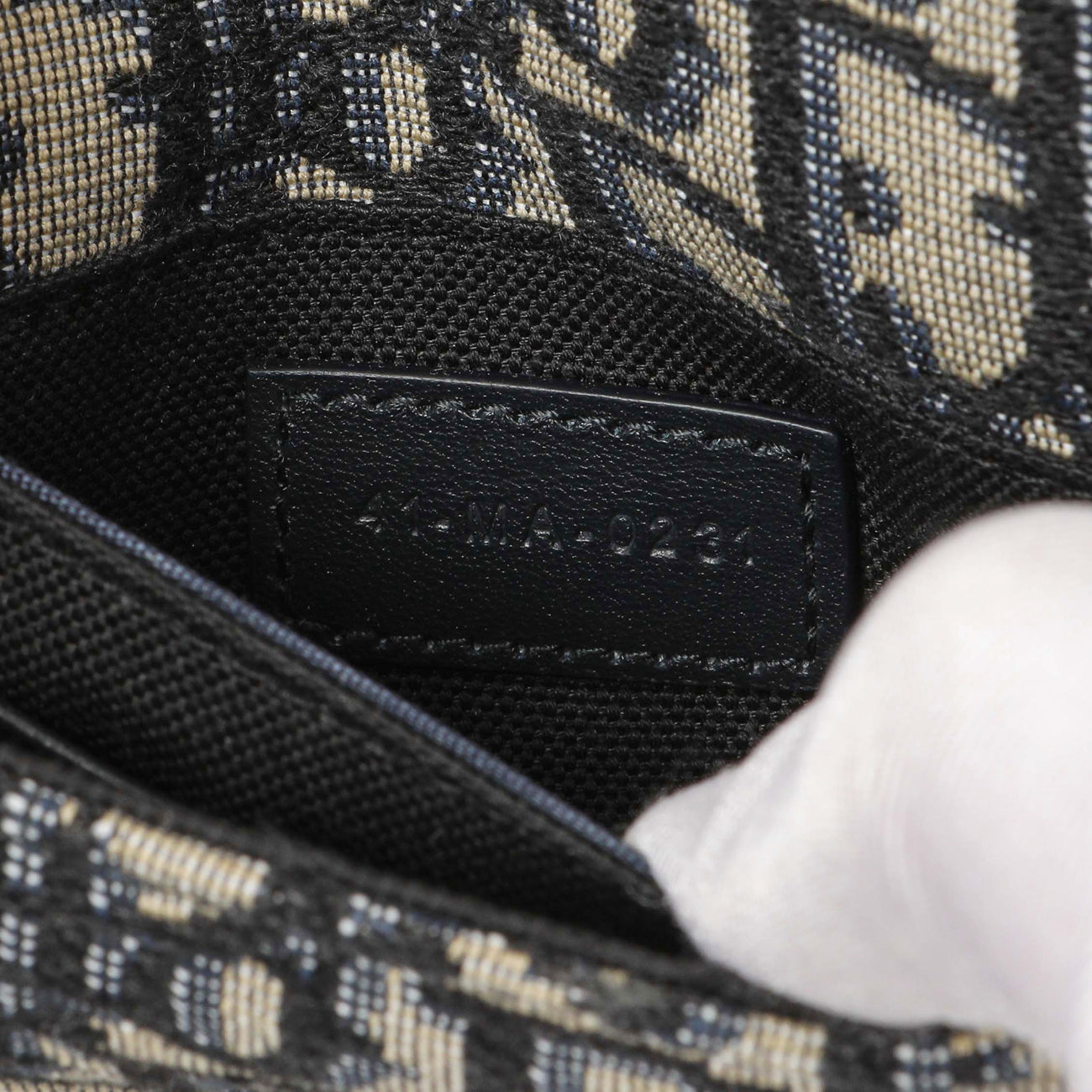 Exclusive Christian Dior Blue Oblique Nano 30 Montaigne Pouch — Lifestyle View