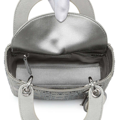 Exclusive Christian Dior Satin Crystal Cannage Mini Lady Dior — Alternate View 8