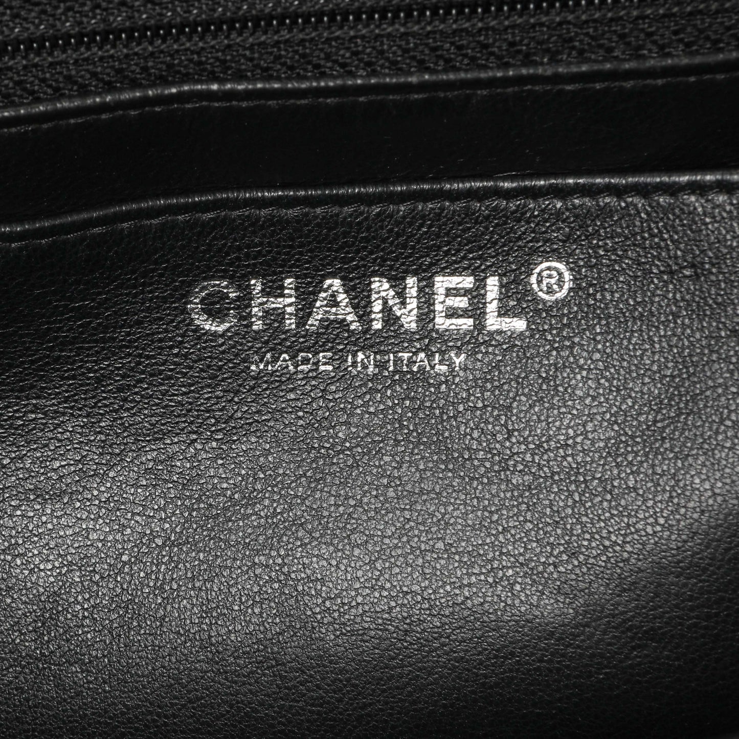 Exclusive Chanel Black Quilted Caviar Jumbo Single Flap — Alternate View 9
