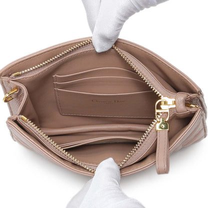 Exclusive Christian Dior Calfskin Cannage Caro Zipped Pouch With Chain — Alternate View 8