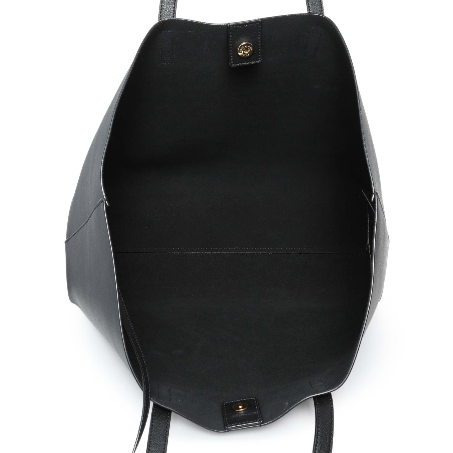 Exclusive Saint Laurent Black Calfskin Large Shopping Tote — Top View