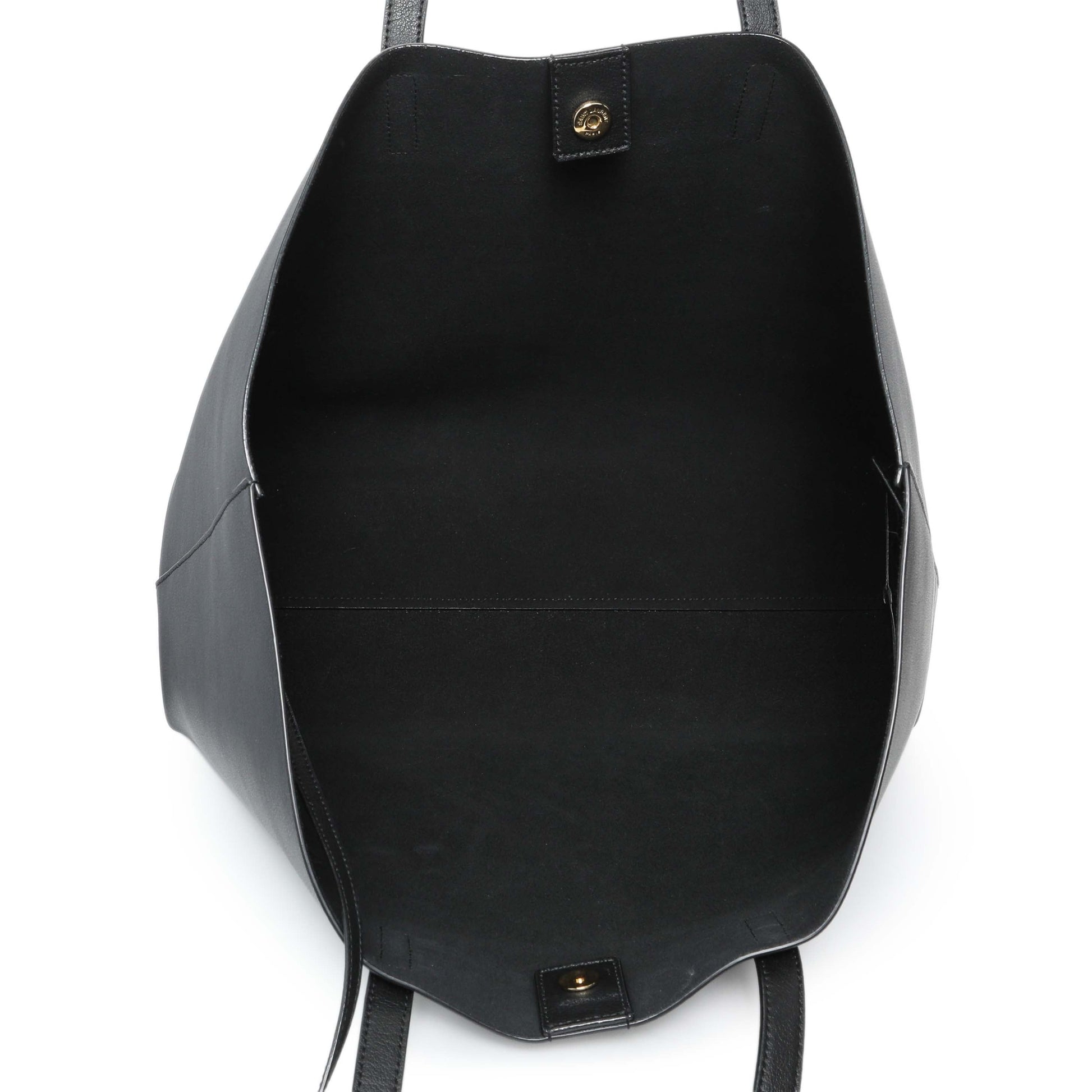 Exclusive Saint Laurent Black Calfskin Large Shopping Tote — Top View