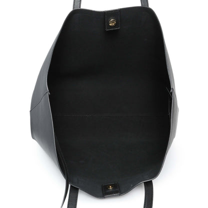Exclusive Saint Laurent Black Calfskin Large Shopping Tote — Top View
