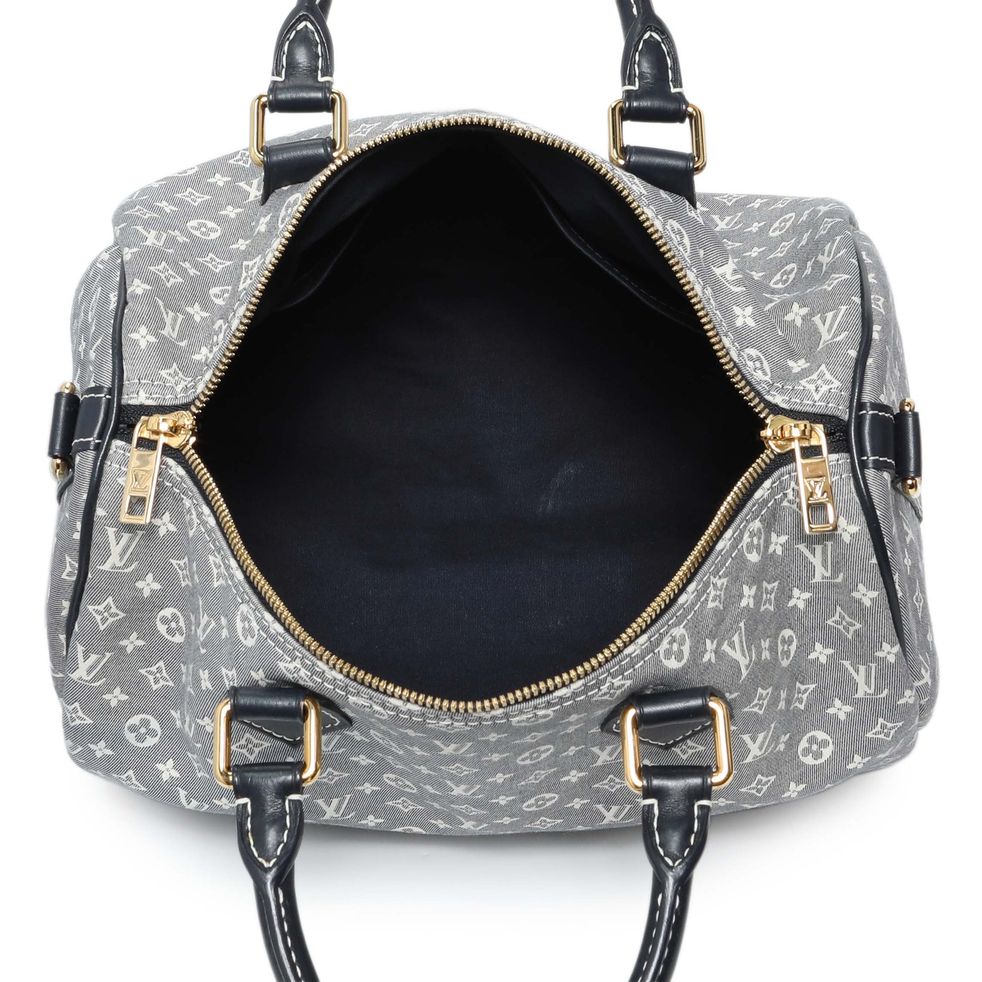 Exclusive Louis Vuitton Encre Monogram Idylle Speedy Bandouliere 30 — Top View
