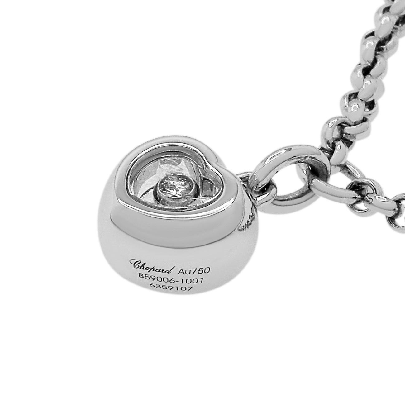 Exclusive Chopard 18K White Gold Miss Happy Diamond Bracelet — Side View