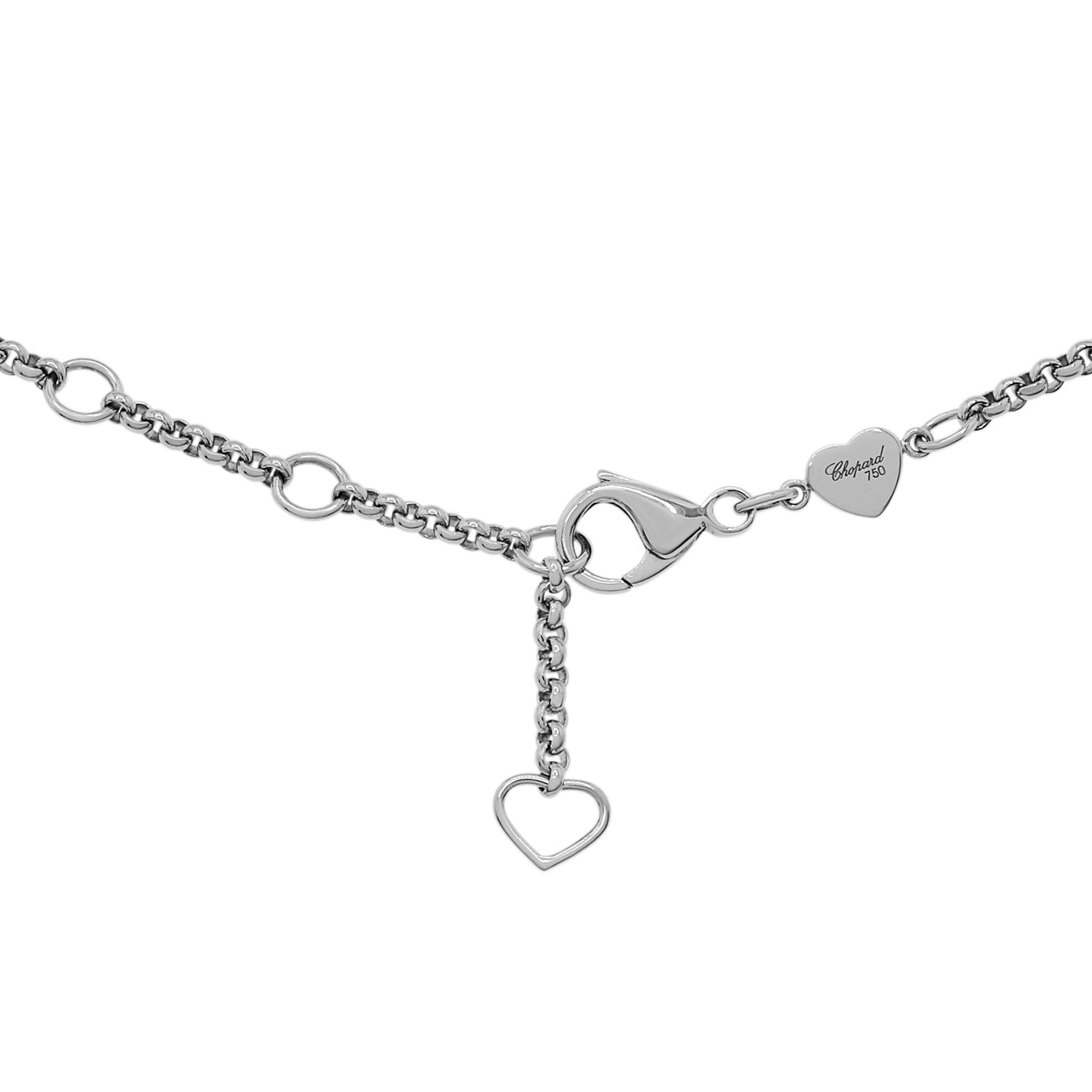 Exclusive Chopard 18K White Gold Miss Happy Diamond Bracelet — Back View