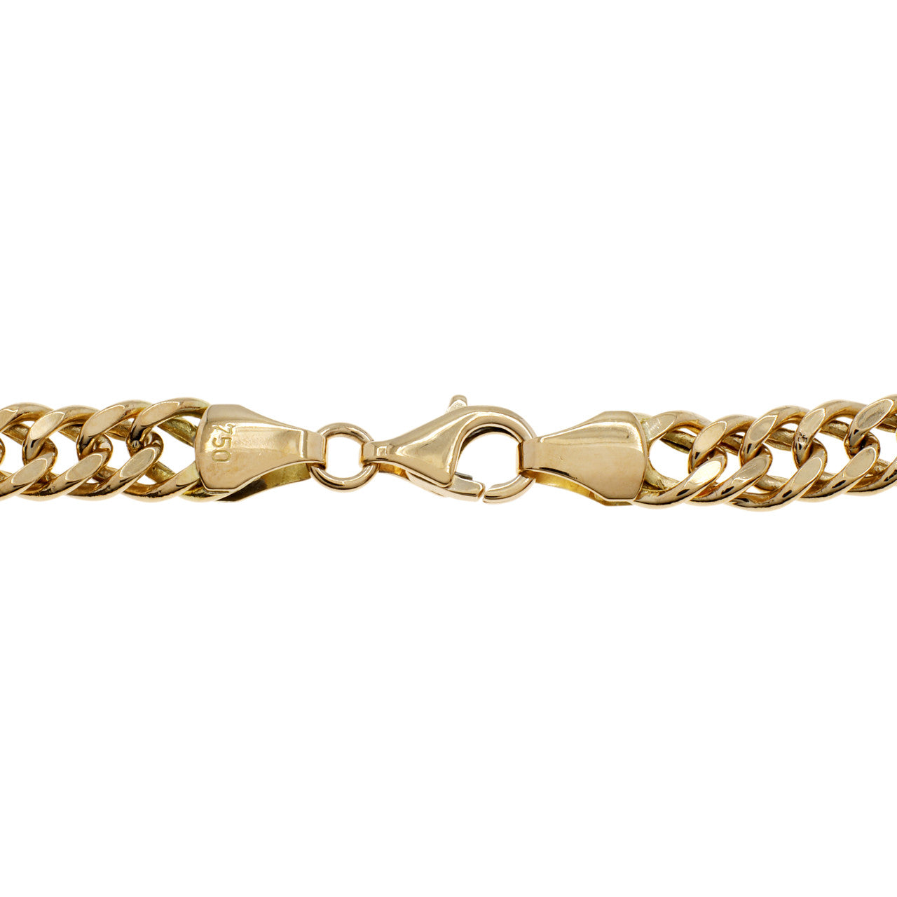 Exclusive 18K Yellow Gold Curb Link Bracelet — Side View