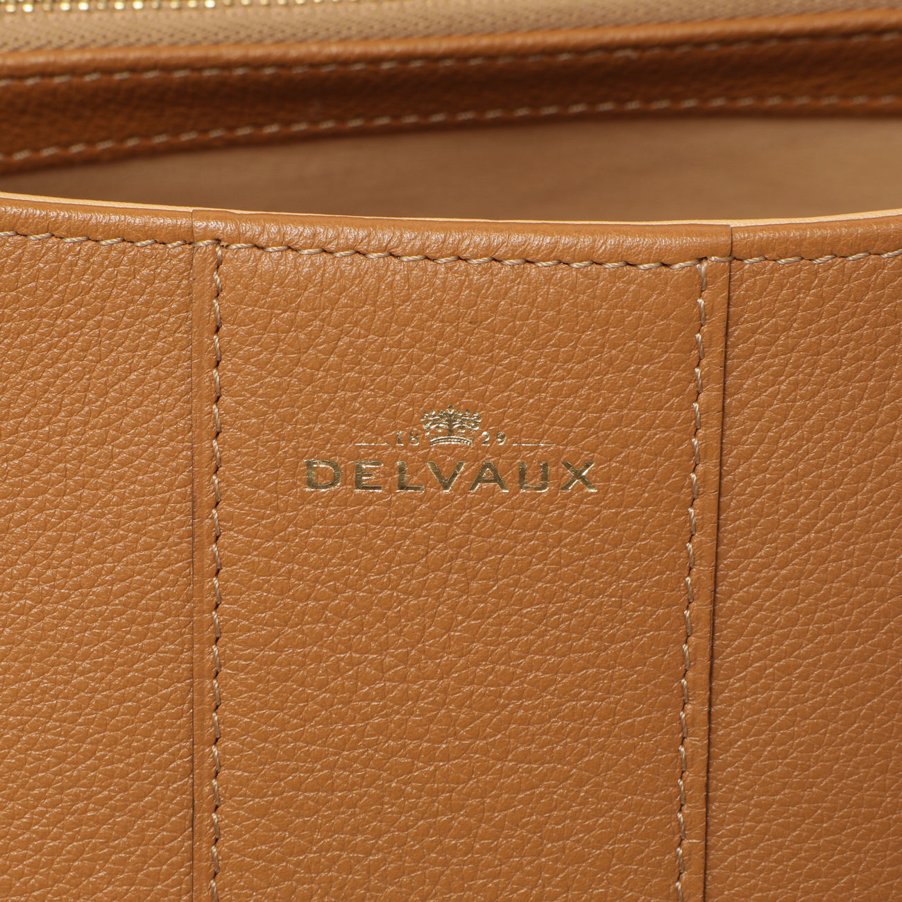 Exclusive Delvaux Brown Grained Calfskin Brillant MM — Lifestyle View