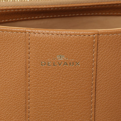 Exclusive Delvaux Brown Grained Calfskin Brillant MM — Lifestyle View