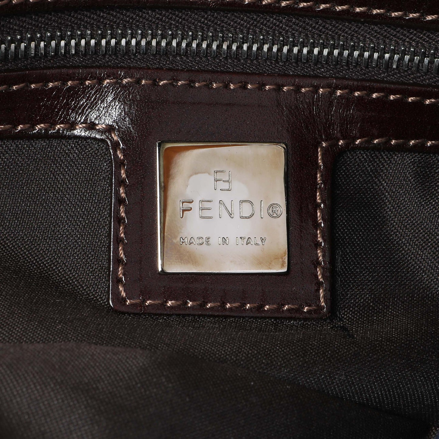 Exclusive Fendi Blue Denim Baguette — Detail View