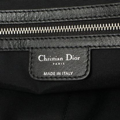 Exclusive Christian Dior Black Coated Canvas Cannage Small Panarea Tote — Detail View