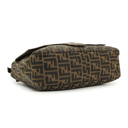 Exclusive Fendi Zucca Mama Baguette Zip Shoulder Bag — Back View