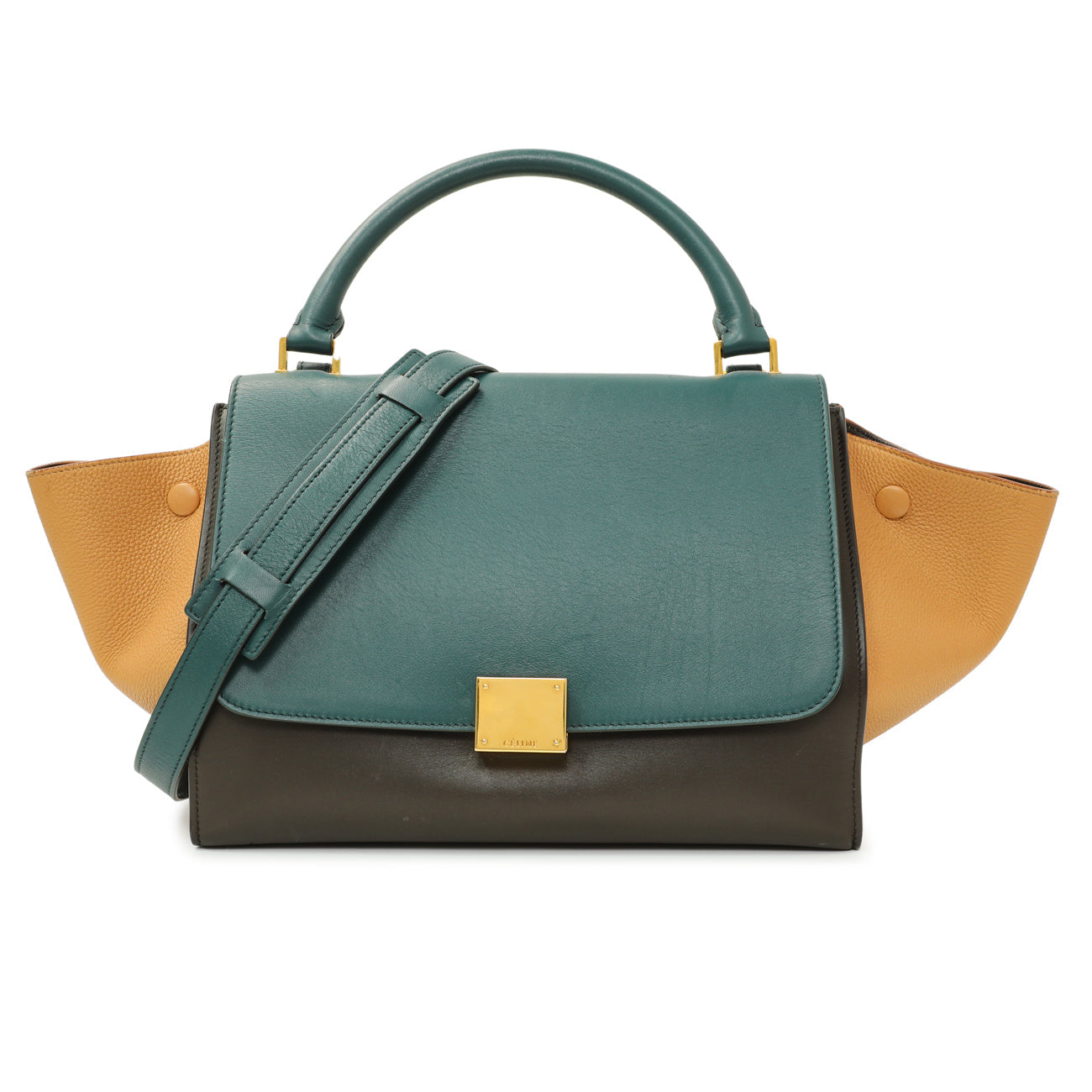 Exclusive Celine Tricolor Calfskin Small Trapeze — Front View