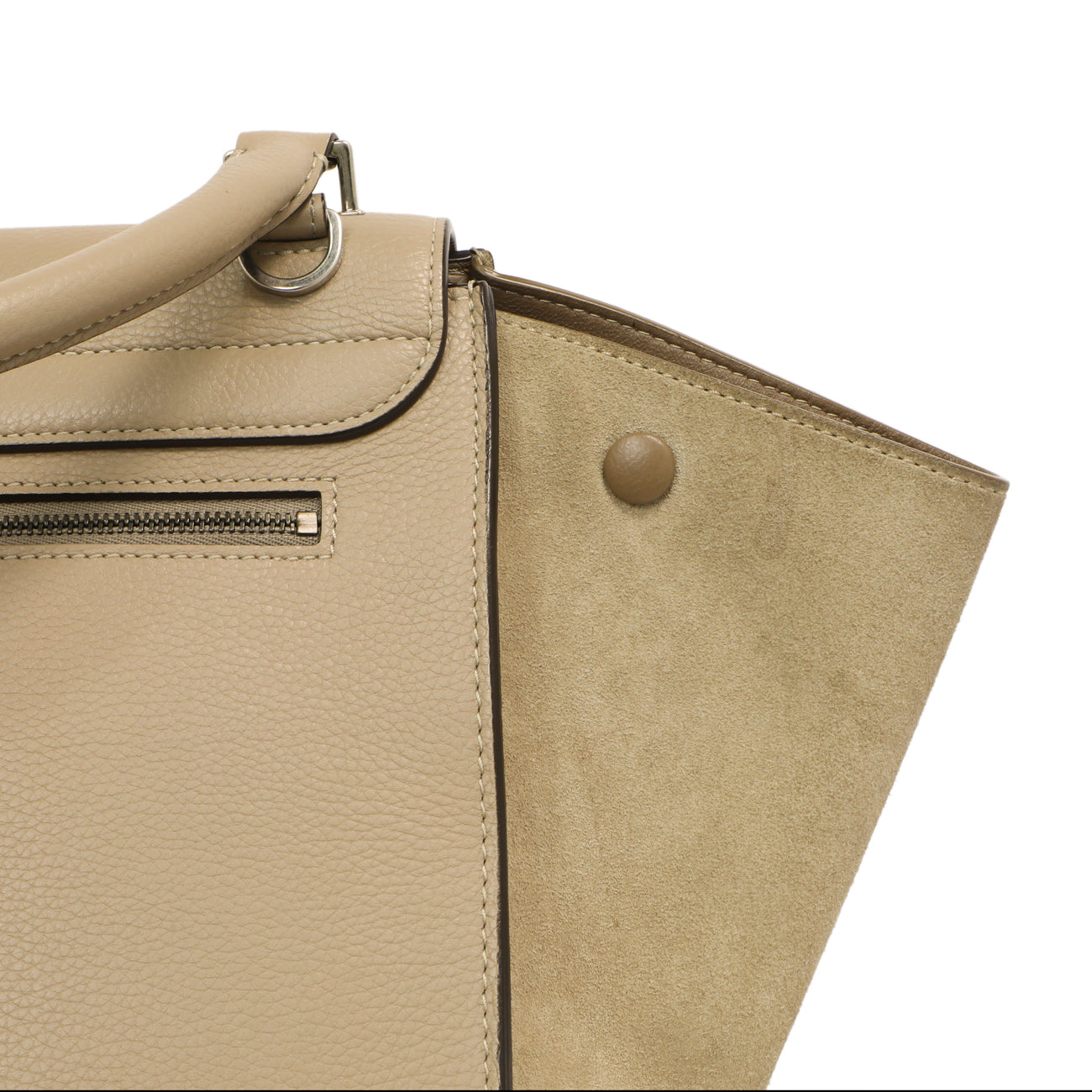 Exclusive Celine Dune Drummed Calfskin & Suede Medium Trapeze — Alternate View 11